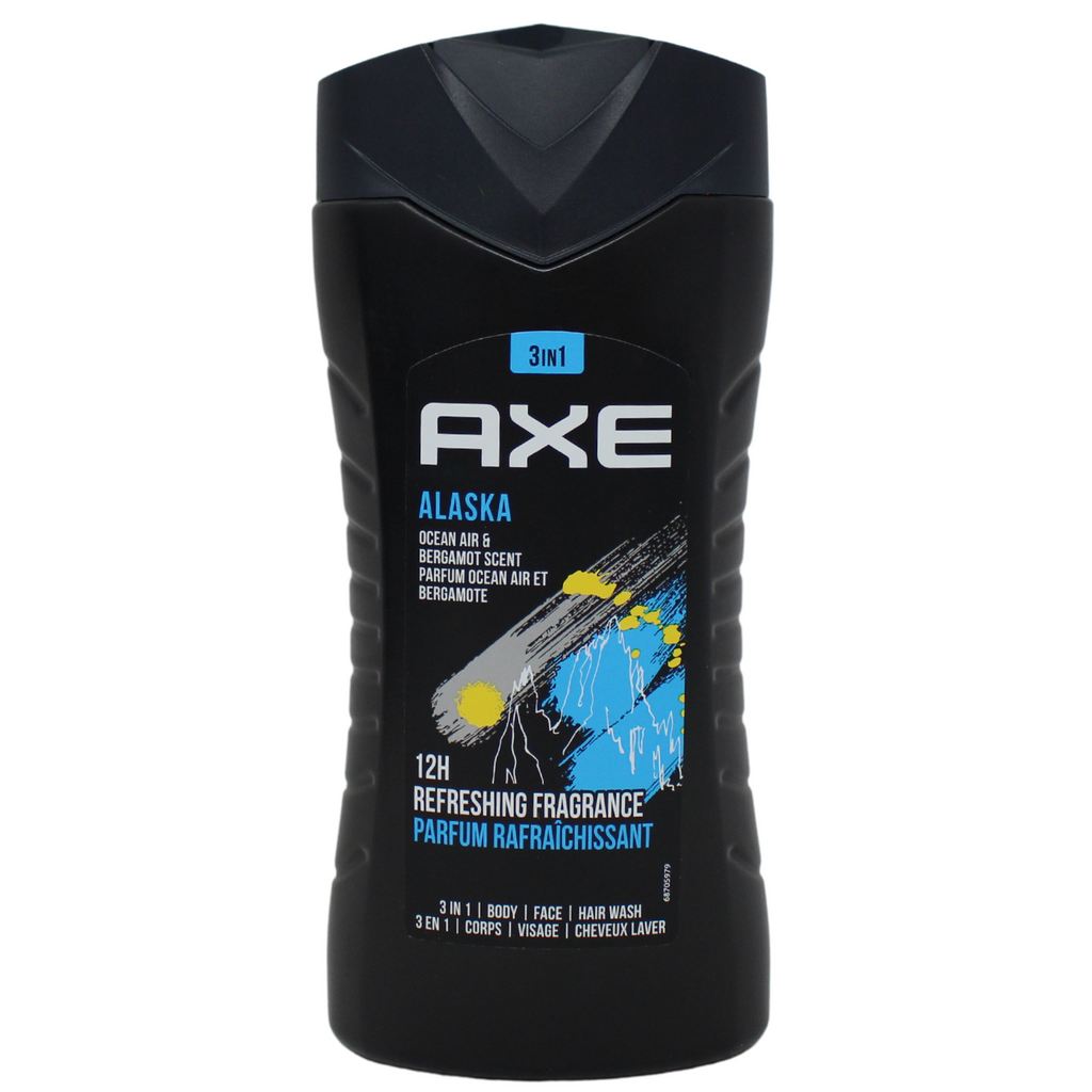 3 in 1 - Axe Alaska Body Wash- 12H Refreshing Fragrance - 250 ml.