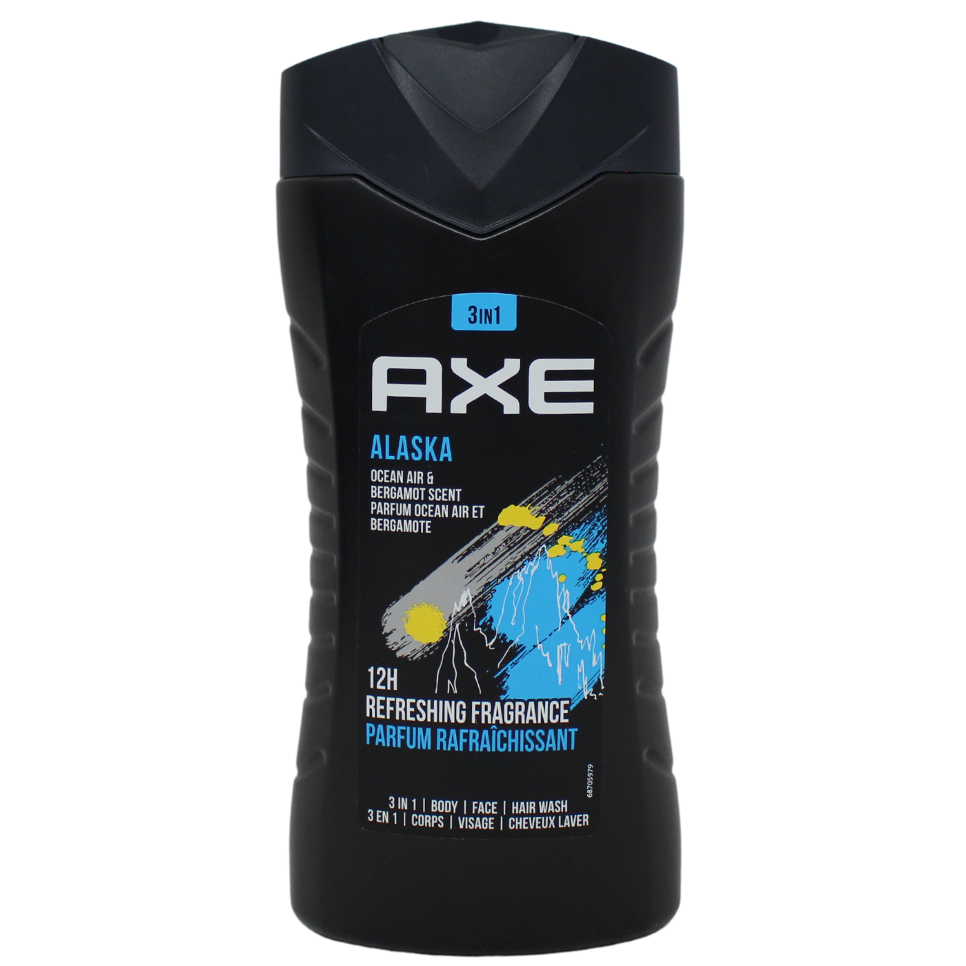 3 in 1 - Axe Alaska Body Wash- 12H Refreshing Fragrance - 250 ml.