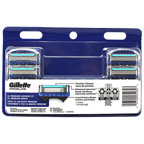 GILLETTE FUSION5 PROGLIDE 12CARTS CARDED